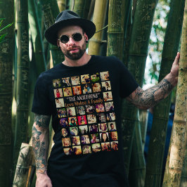 Camiseta Personalizado tu texto aquí y collage de fotos