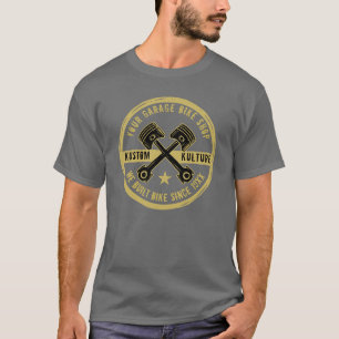 Camiseta Personalizado tu texto Garage Bike shop badges T-S