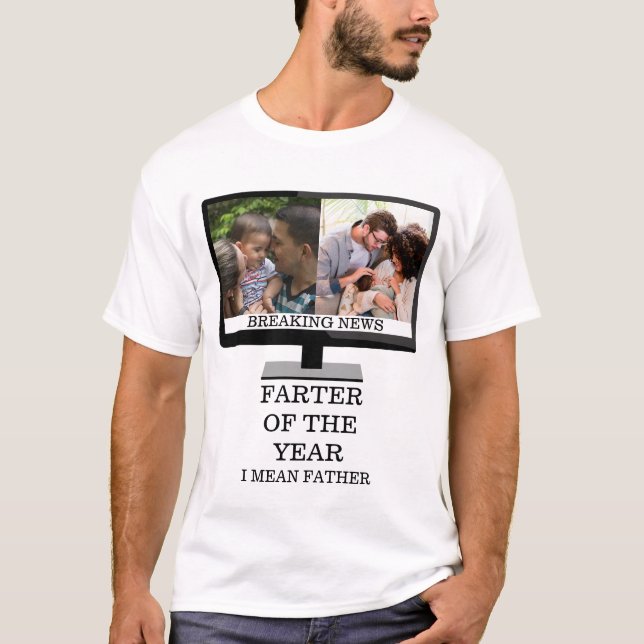 Camiseta Personalizado TV más tarde del año divertido papá  (Anverso)