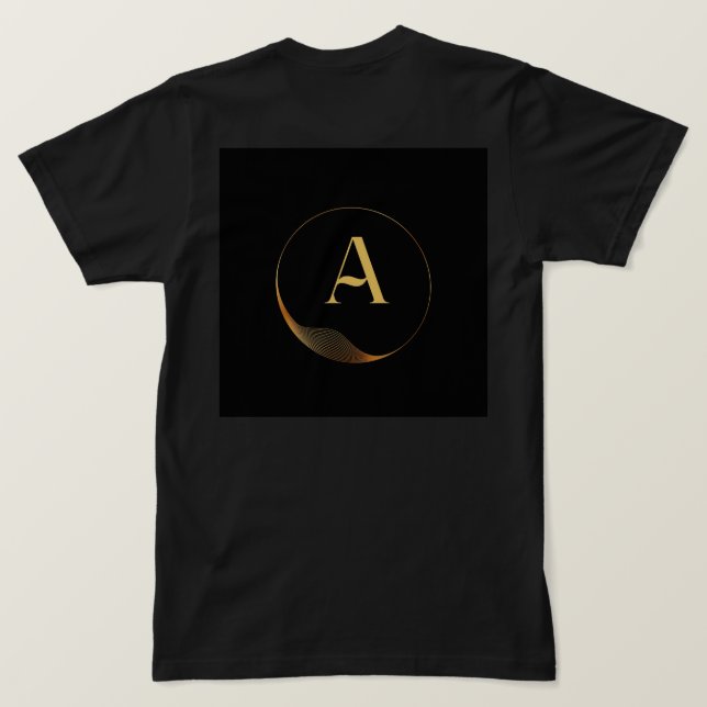 Camiseta Personalizado Un símbolo Monograma Color negro de  (Reverso del diseño)