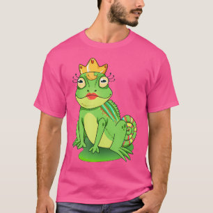 Camiseta Personalizado único lindo Rana príncipe princesa a