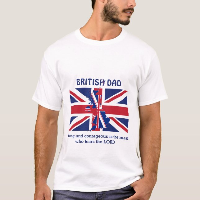 Camiseta Personalizado UNION JACK Papá Británico (Anverso)