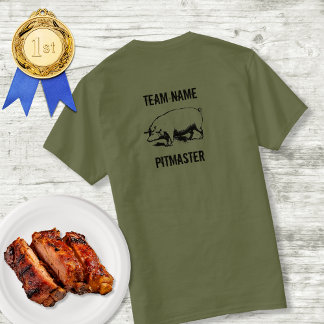 Camiseta Personalizado Unisex Equipo BBQ Pitmaster II