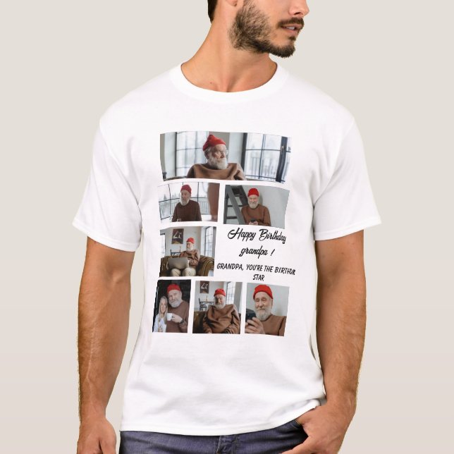 Camiseta Personalizado Uno De Los Collages de fotos Familia (Anverso)