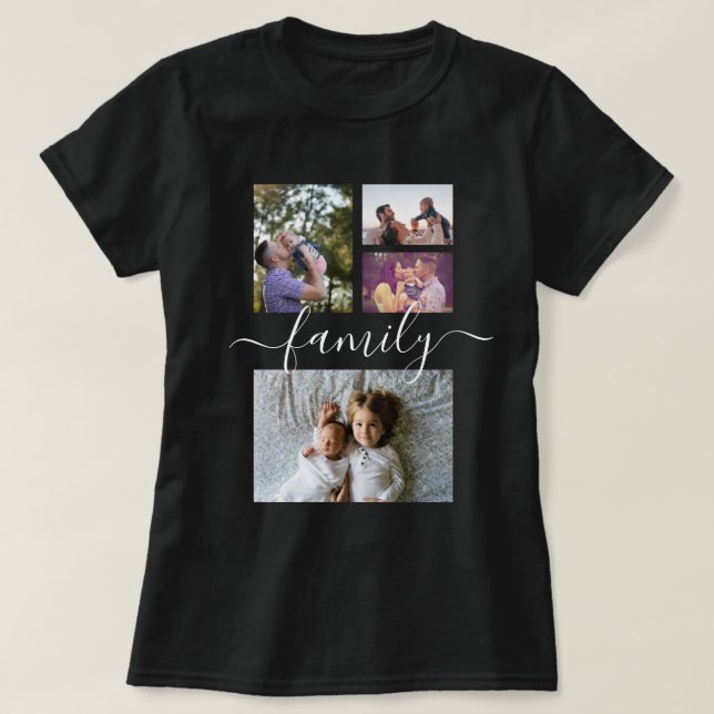 Camiseta Personalizado Uno De Los Collages de fotos Familia (Diseño del anverso)