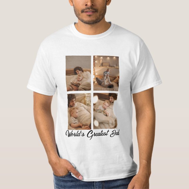 Camiseta Personalizado Uno De Los Collages de fotos Familia (Anverso)