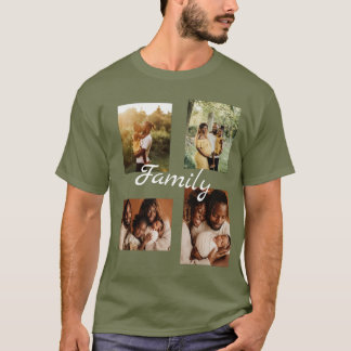 Camiseta Personalizado Uno De Los Collages de fotos Familia