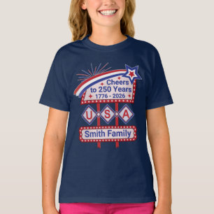Camiseta Personalizado USA 250–Marquesina Retro Patriótica