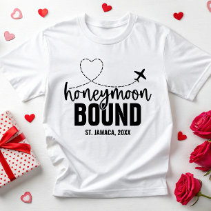 Camiseta Personalizado Vacaciones unadas en luna de miel Pa
