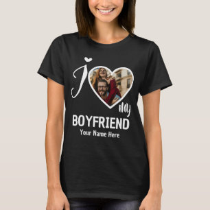 Camiseta Personalizado Valentines Heart Photo I Love My Boy