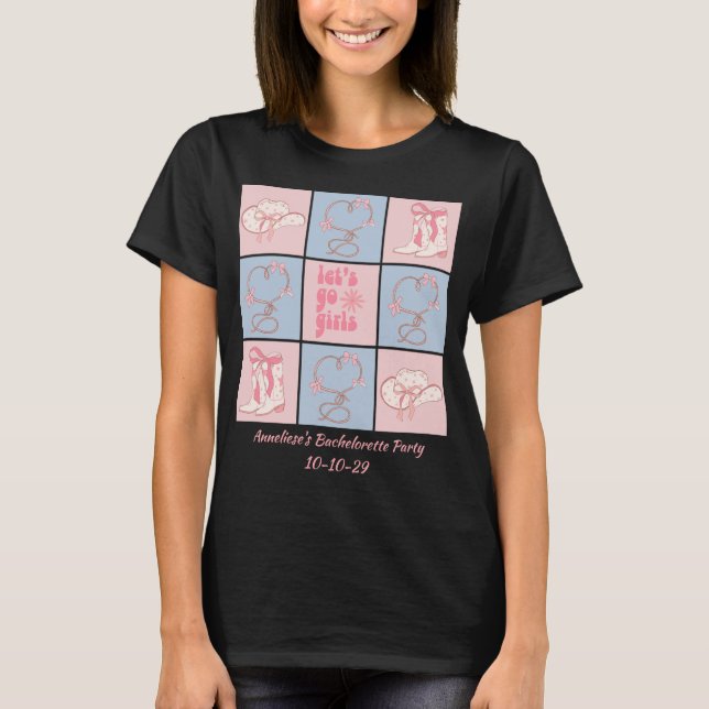 Camiseta Personalizado Vamos Chicas Bachelorette Viaje de f (Anverso)