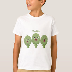 Camiseta Personalizado vegetal de alcachofas de canto lindo