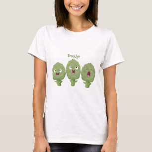 Camiseta Personalizado vegetal de alcachofas de canto lindo