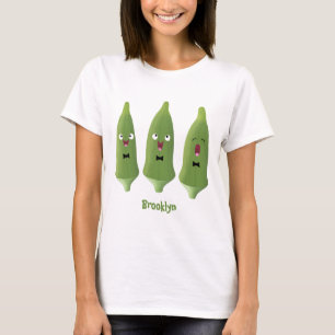 Camiseta Personalizado vegetal de okra cantante