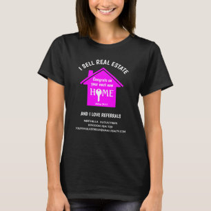 Camiseta Personalizado vende Realtor de referencia de amor 