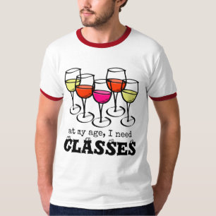 Camiseta Personalizado Vidrio A Mi Edad, Necesito Gafas