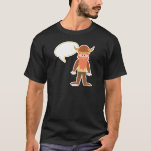 Camiseta Personalizado Viking Cute Cartoon Character Design