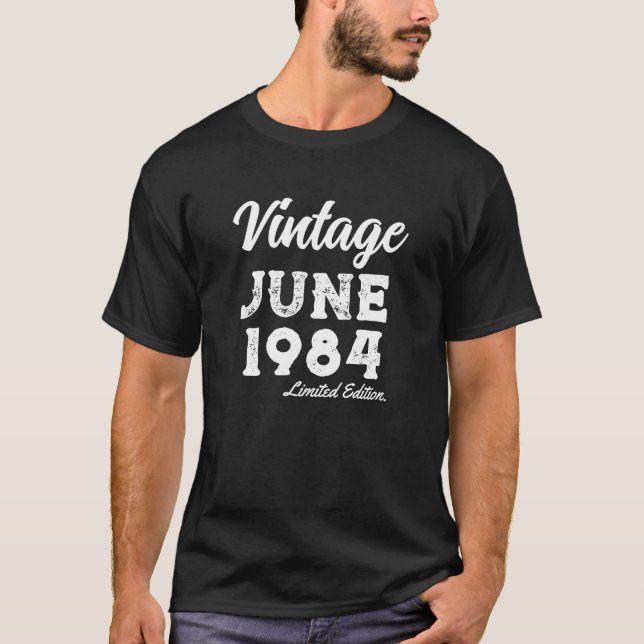 Camiseta Personalizado Vintage Cumpleaños (Anverso)