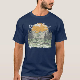 Camiseta Personalizado Vintage Moderno Camping Senderismo F
