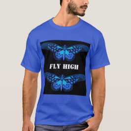 Camiseta Personalizado Volar alto texto Profundo Real Camis