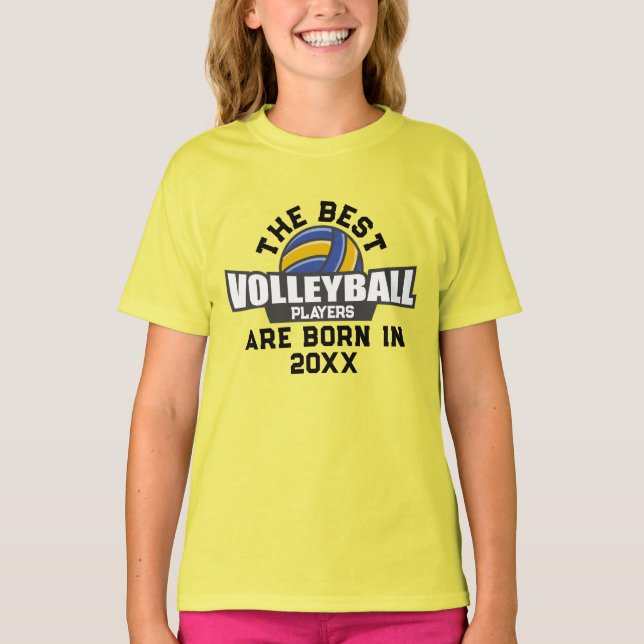 Camiseta Personalizado Voleibol Nacimiento Año Número de No (Anverso)