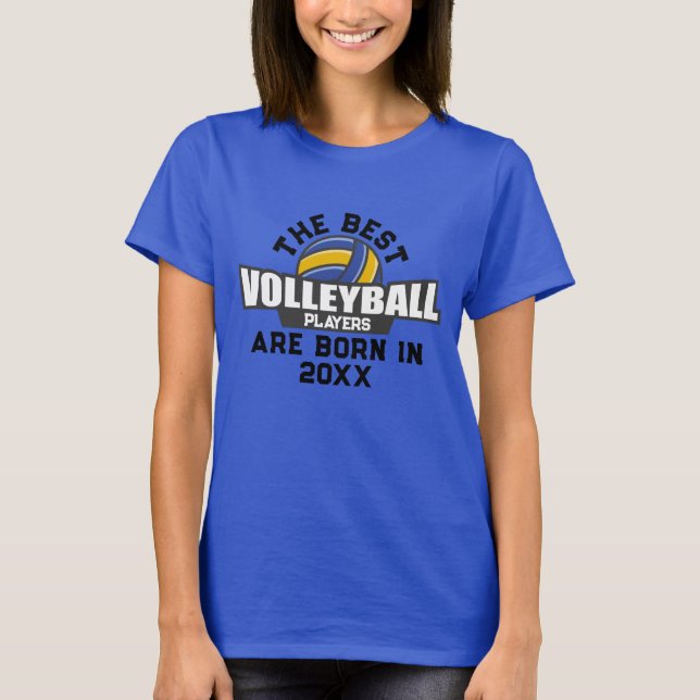 Camiseta Personalizado Voleibol Nacimiento Año Número de No (Anverso)