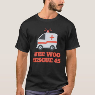 Camiseta Personalizado Wee Woo Ambulance Humor De Primera R