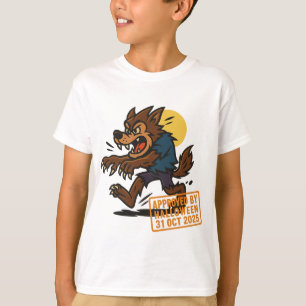 Camiseta Personalizado Werewolf - Aprobado por Halloween