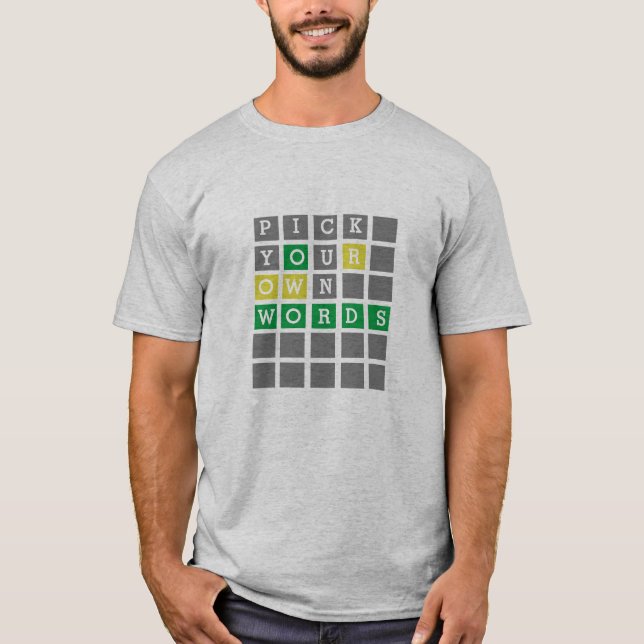 Camiseta Personalizado Wordle T-Shirt (Anverso)