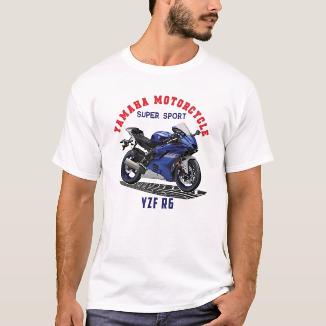 Camiseta Personalizado YAMAHA YZF R6 Diseñador de ropa cami (Anverso)