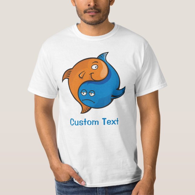 Camiseta Personalizado Yin Yang Fish (Anverso)