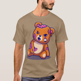 Camiseta Personalizado Zombie de Oso Cute