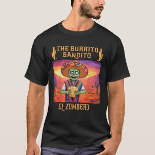 Camiseta Personalizado Zombie Funny Halloween El Bandido Bu