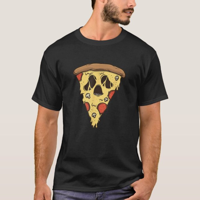 Camiseta Personalizado Zombie Pizza Slice (Anverso)