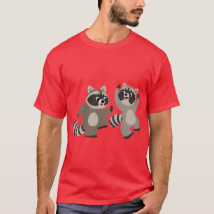 Camiseta Personalizados de baile lindo Raccoons