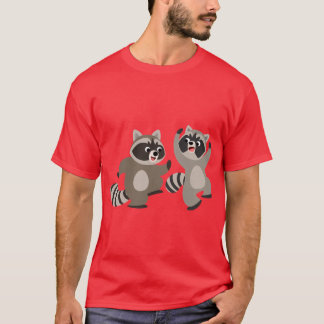 Camiseta Personalizados de baile lindo Raccoons