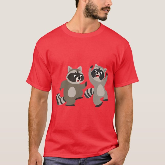 Camiseta Personalizados de baile lindo Raccoons (Anverso)