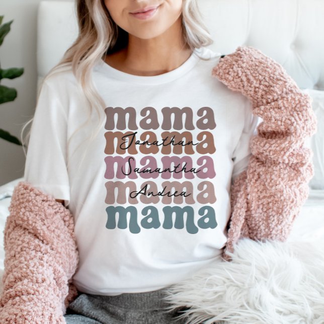 Camiseta Personalizados del Día de la Madre nombran retro (Subido por el creador)