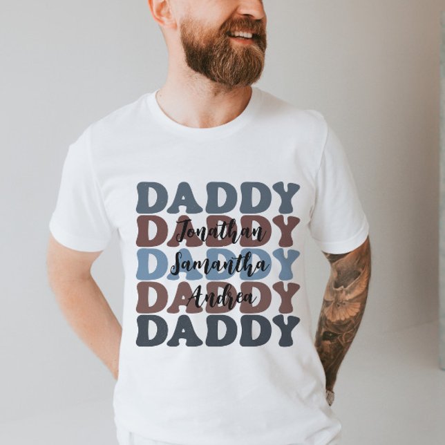 Camiseta Personalizados del Día del Padre Papi nombran retr (Subido por el creador)
