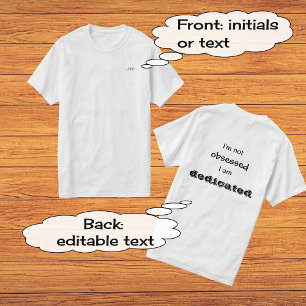 Camiseta Personalizados iniciales cita deportiva dedicada