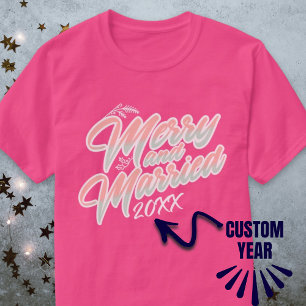 Camiseta Personalizados rosados con escritura casada y mora