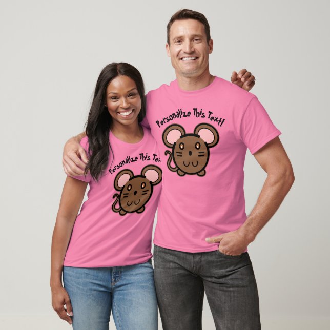 Camiseta PERSONALIZAR A Cute Brown Mousie (Unisexo)