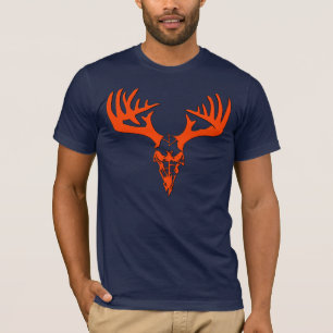 Camiseta Personalizar anaranjado del cráneo