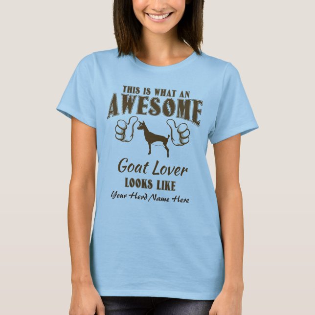 Camiseta PERSONALIZAR asombrosa cabra que adorna cabra enan (Anverso)