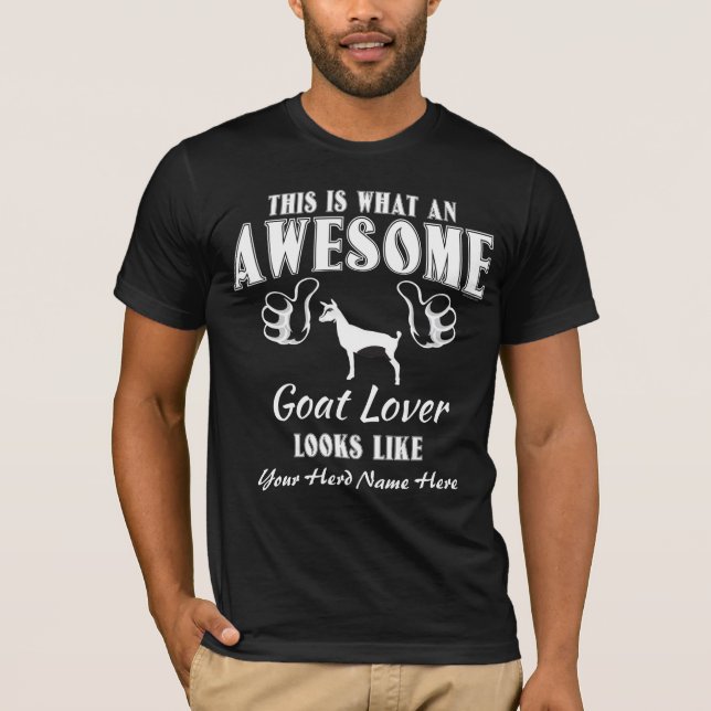 Camiseta PERSONALIZAR asombrosa cabra que adorna cabra enan (Anverso)