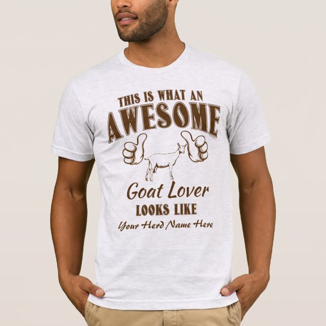 Camiseta PERSONALIZAR Awesome Goat Lover Saanen Goat (Anverso)