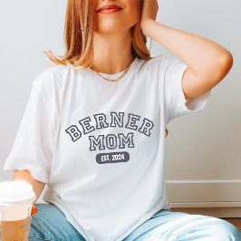 Camiseta Personalizar Berner Mom Est 2024 Modern Dog Lover
