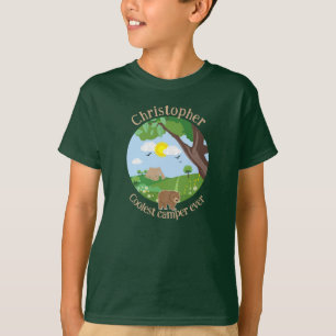 Camiseta Personalizar con el nombre de niños coloridos camp