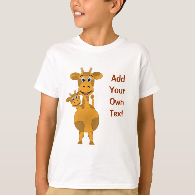 Camiseta Personalizar Cute Giraffes (Anverso)
