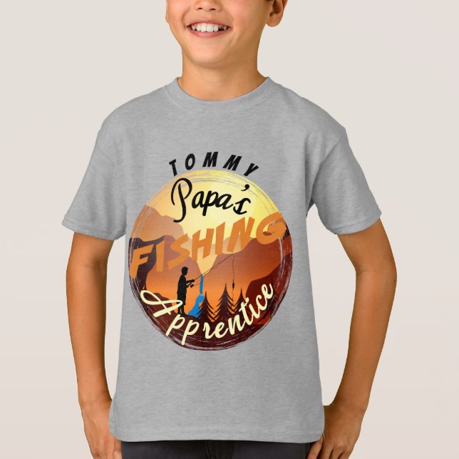 Camiseta Personalizar de aprendices de pesca de papá (Anverso)